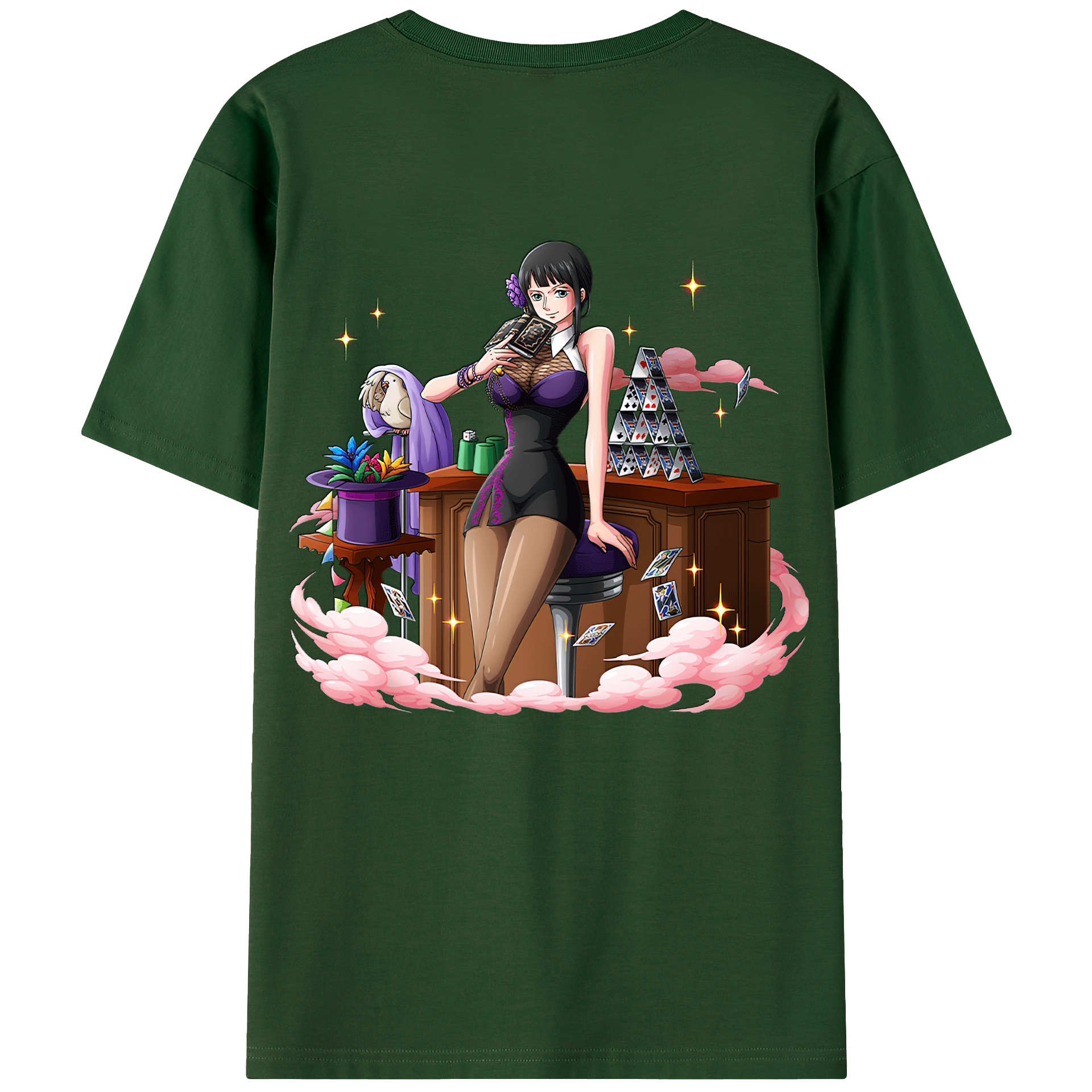 ワンピース ニコ・ロビン ONE PIECE Nico Robin 綿100％半袖Tシャツ（背面プリント）
